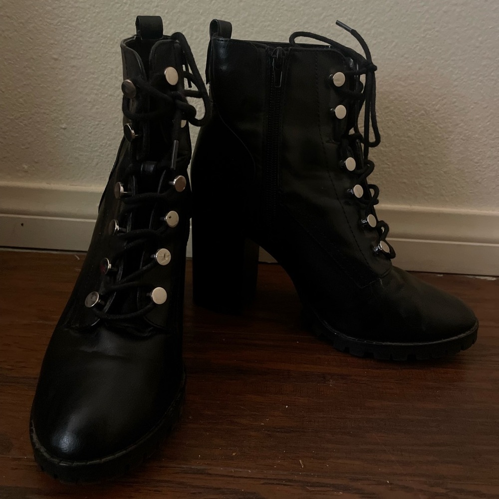 Black Lace up Boots